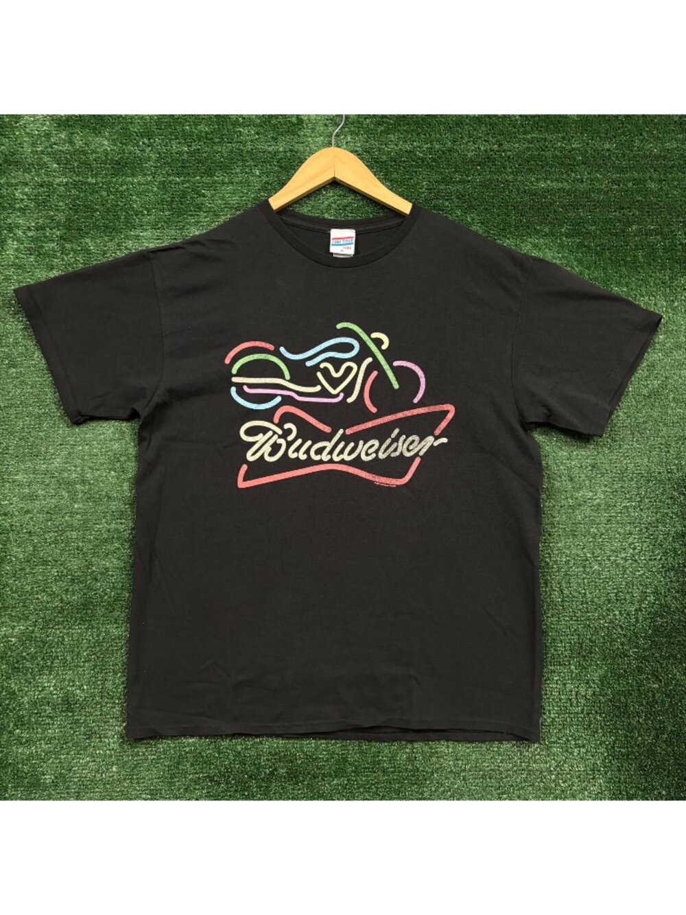 Budweiser Beer LED Motorcycle Sign T-Shirt Size Medium